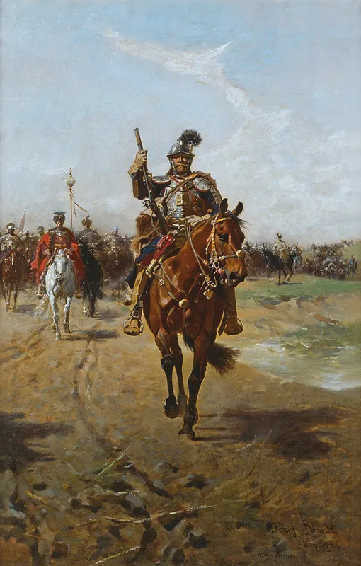 Józef Brandt, HUSARZ NA CZELE ODDZIAŁÓW WOJSKA,ok.1905