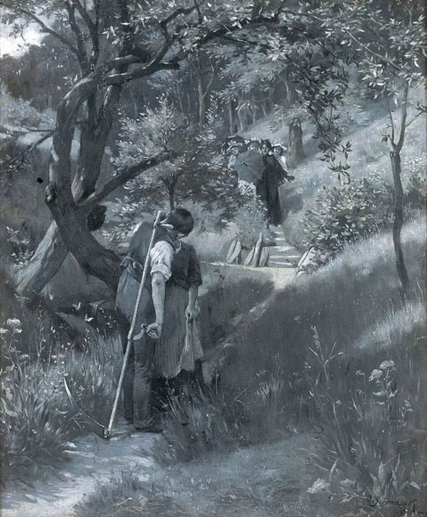 Carl Schmauk, Pocałunek, 1895