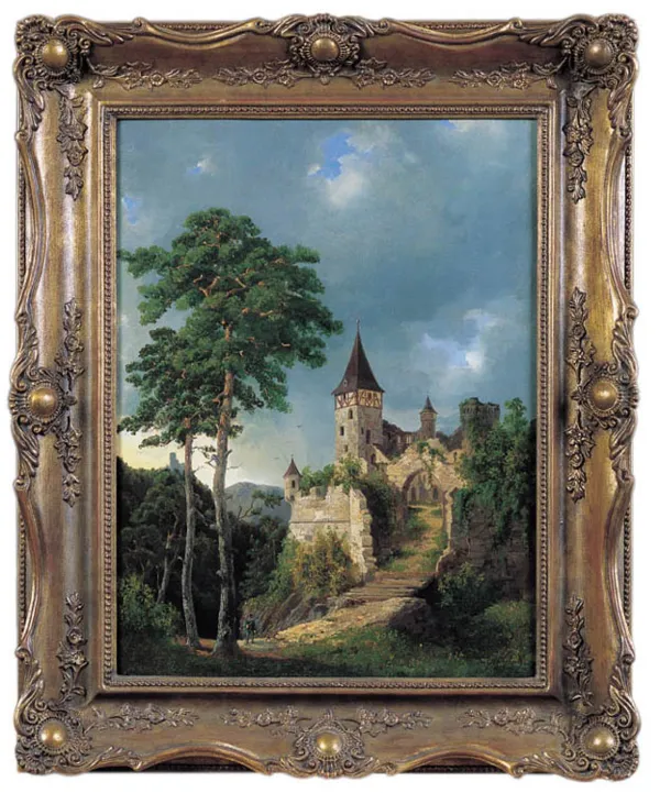 Adolf Rudolf  Holtzhalb, Zamek w górach, 1858