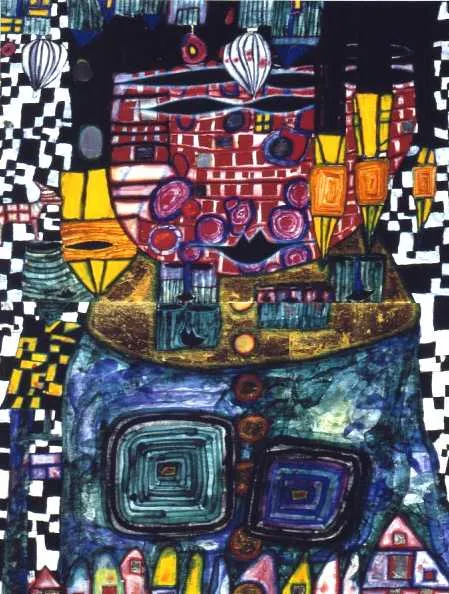 Friedensreich Hundertwasser, KRÓL ANTYPODÓW (KÖNIG DER ANTIPODEN), 1991