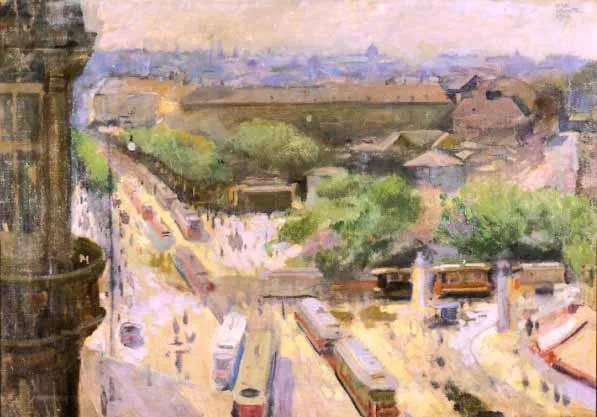 Wilhelm Wachtel, Widok na Naschmarkt w Wiedniu