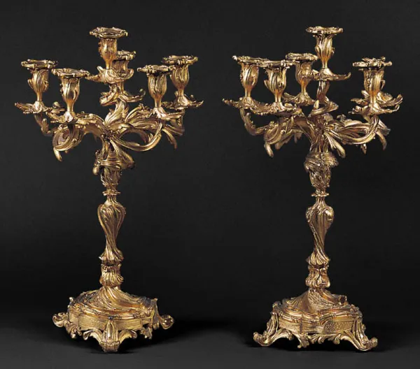 Autor nierozpoznany, PARA KANDELABRÓW, 2 poł. XIX w.