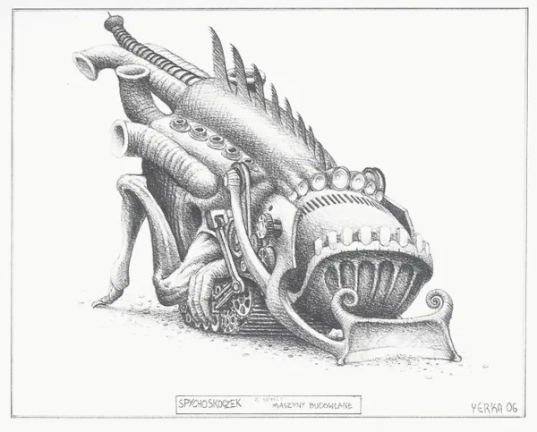 Jacek Yerka, Spychoskoczek, z serii Maszyny Budowlane, 2006