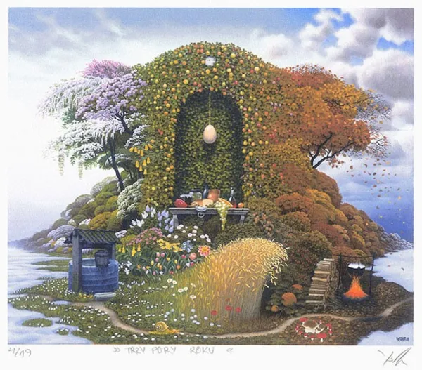 Jacek Yerka, Trzy pory roku, 2001