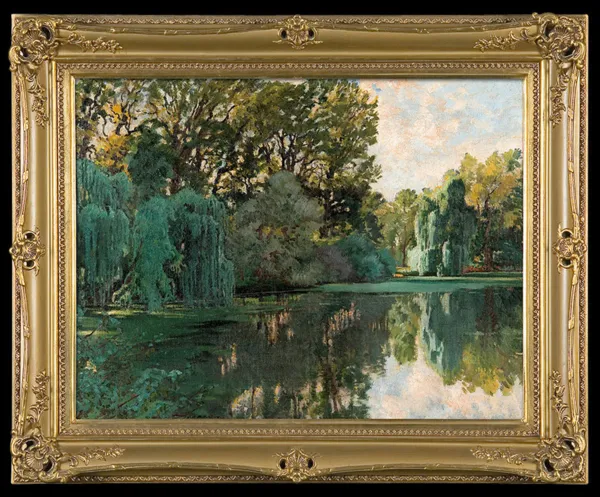 Józef Mehoffer, PŁACZĄCE WIERZBY NAD STAWEM, 1927