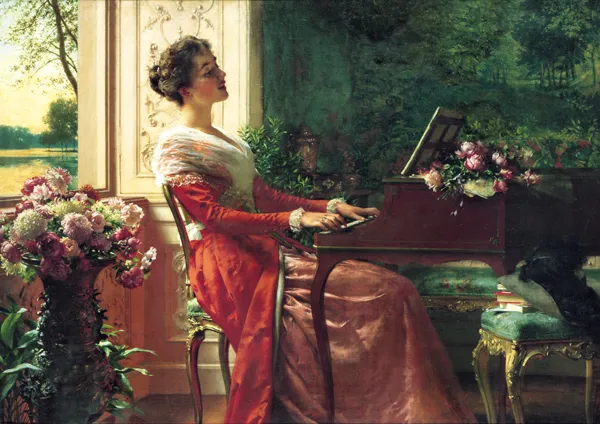 Władysław Czachórski, Przy klawikordzie - Pieśń miłosna, 1902