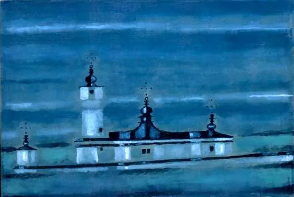 Jerzy Nowosielski, PEJZAŻ Z ARCHITEKTURĄ, 1992