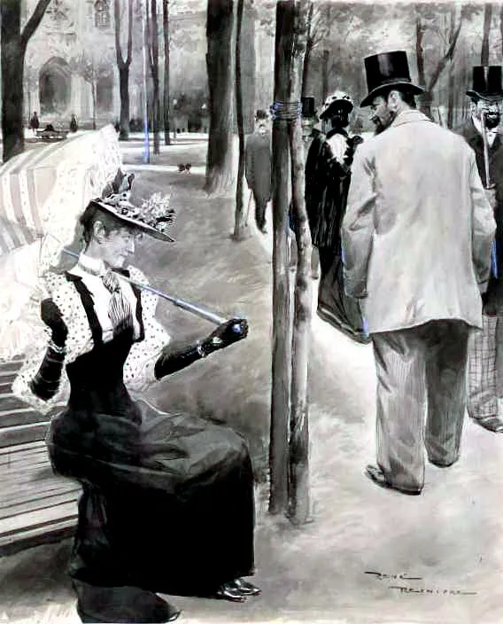 René Reinicke, Spotkanie w parku, ok. 1890