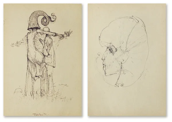 Zdzisław Beksiński, Bez tytułu (szkic dwustronny)