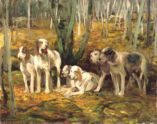 Alfred Wierusz-Kowalski, Psy myśliwskie