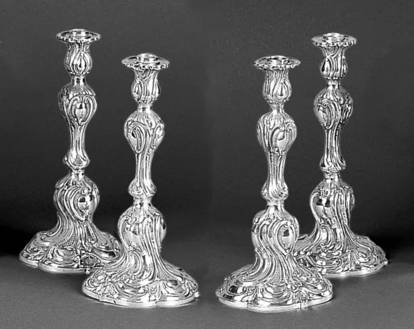 Autor nierozpoznany, KOMPLET CZTERECH ŚWIECZNIKÓW, ok. 1880