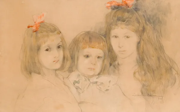 Stanisław Bohusz - Siestrzeńcewicz, PORTRET TROJGA DZIECI, 1906
