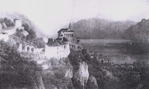 Joseph Schoyerer, Pejzaż górski z jeziorem i zamkiem