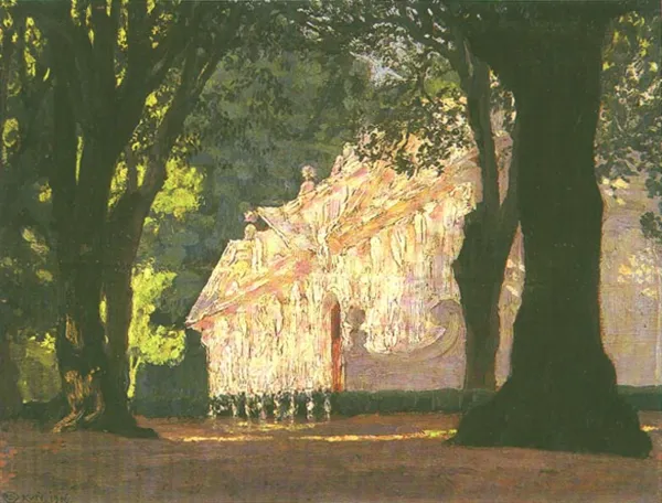 Edward Okuń, W ogrodach Villa Borghese w Rzymie