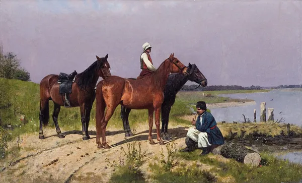 Włodzimierz Łoś, U PRZEWOZU, ok. 1880