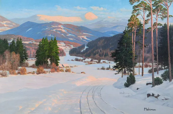 Paul  Weimann, ZIMA W SUDETACH, ok. 1920