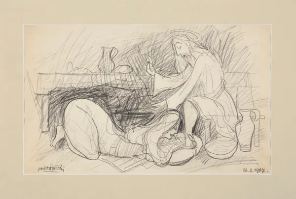 Kazimierz Podsadecki, CHRYSTUS I MARIA MAGDALENA, 1967