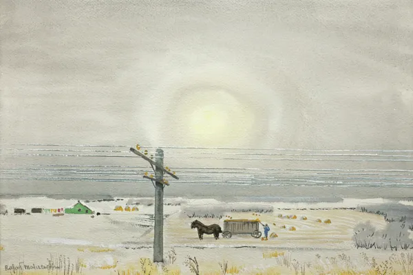 Rafał Malczewski, PIERWSZY ŚNIEG NA PRERIACH, ok. 1945