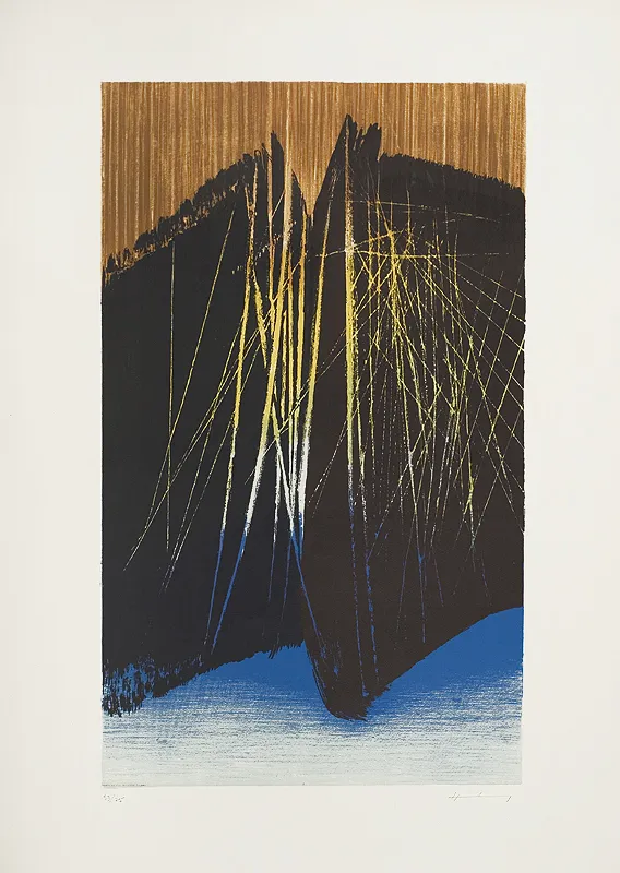 Hans  Hartung, Kompozycja