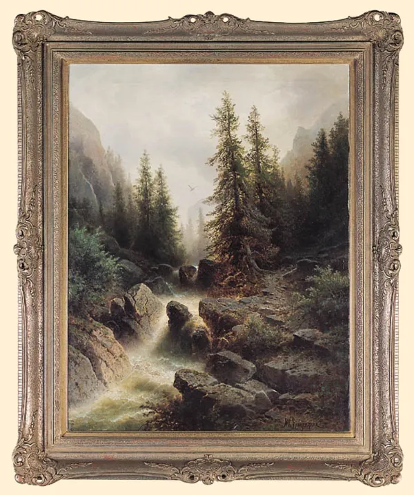 Albert Rieger, STRUMIEŃ W GÓRACH, ok. 1880