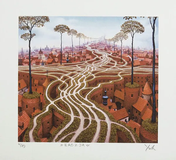 Jacek Yerka, Erozja, 2000