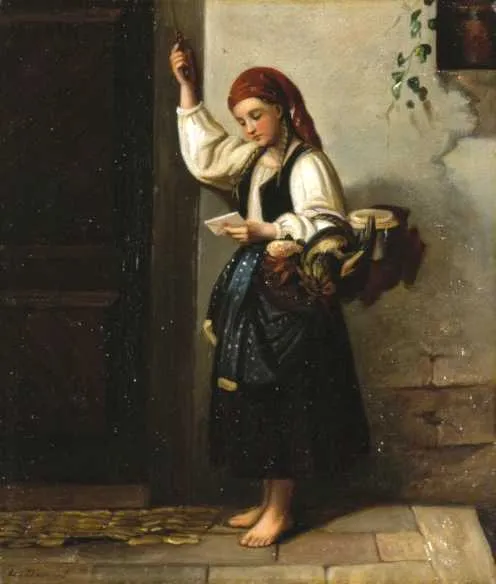 Louis Dumont, List miłosny, ok. 1860