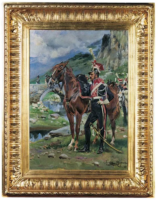 Wojciech Kossak, Szwoleżer w wąwozie Samosierry, 1907