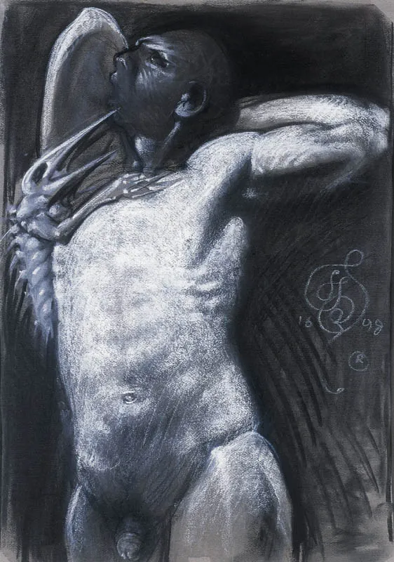 Franciszek Starowieyski, Akt z dusicielem, 1998