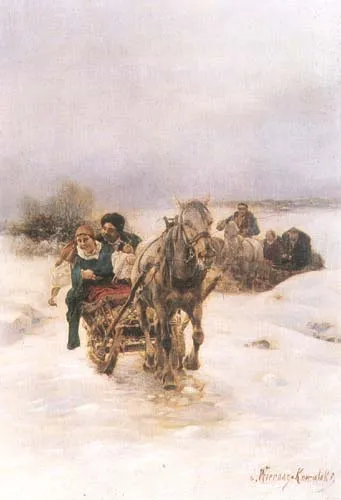 Alfred Wierusz-Kowalski, Przejażdżka sankami