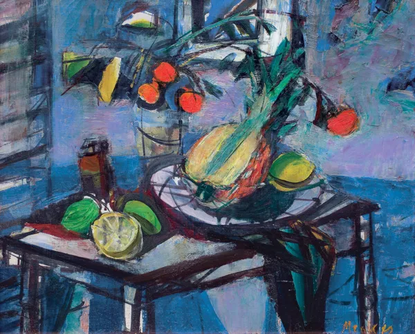 Zygmunt Menkes, MARTWA NATURA Z OWOCAMI TROPIKALNYMI, po 1950