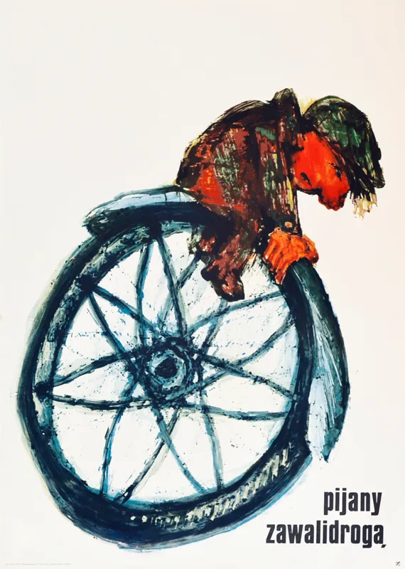 Autor nierozpoznany, Pijany zawalidrogą, 1973