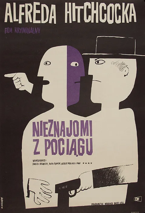 Witold  Janowski, Nieznajomi z pociągu, plakat, 1963
