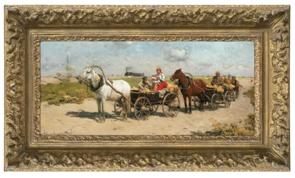 Alfred Wierusz-Kowalski, W DRODZE NA JARMARK, lata 70. XIX w.