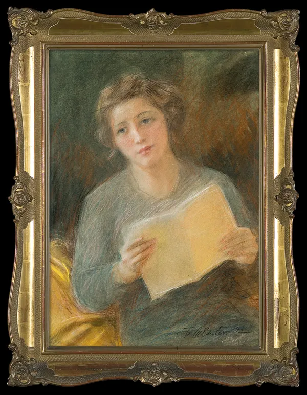 Teodor Axentowicz, PORTRET MŁODEJ KOBIETY 