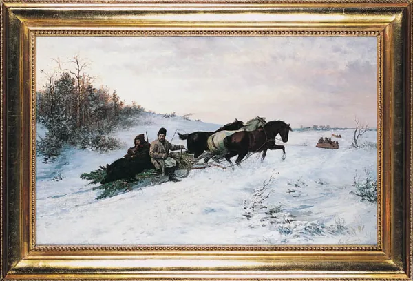 Józef Jaroszyński, POWRÓT Z POLOWANIA NA DZIKI, po 1880 