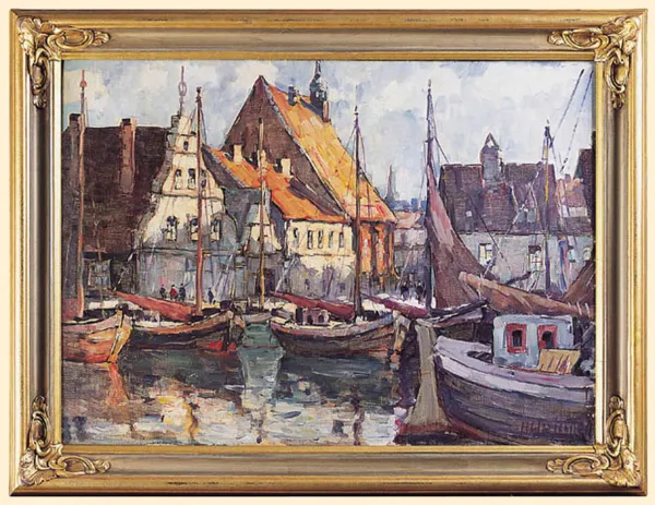Hans Gleissner, PORT RYBACKI NAD BAŁTYKIEM, ok. 1920