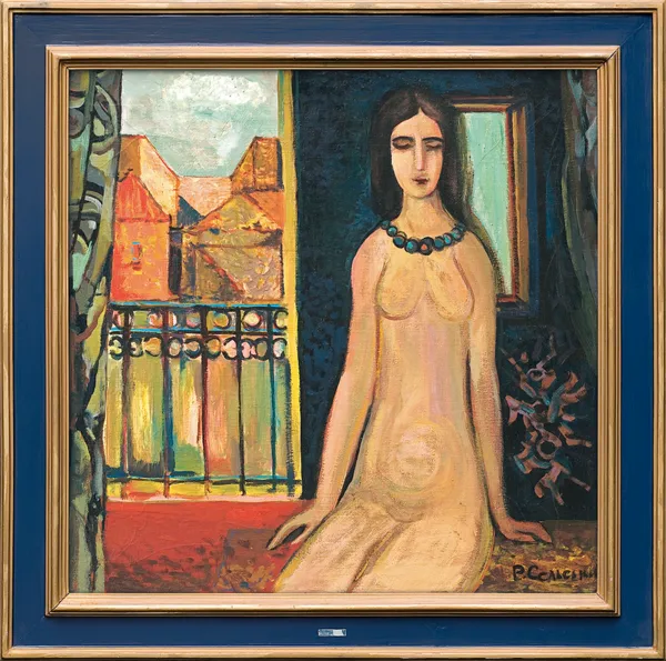 Roman Sielski, MODELKA NA BALKONIE, 1974