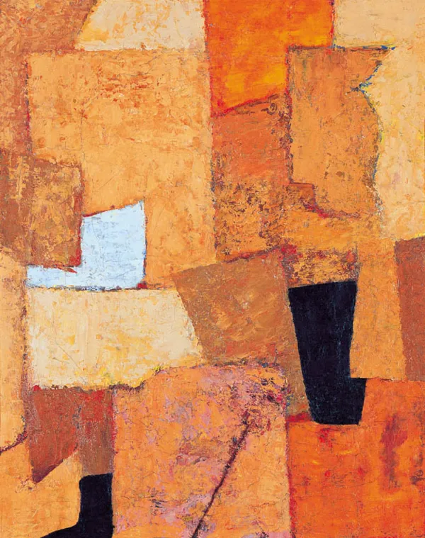 Tamara Łempicka, Kompozycja abstrakcyjna w oranżu, ok. 1960