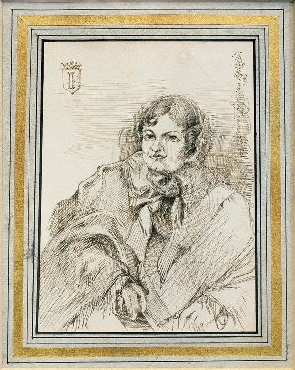 Cyprian Kamil  Norwid, PORTRET MATRONY Z HERBEM PIERZCHAŁA, 1864