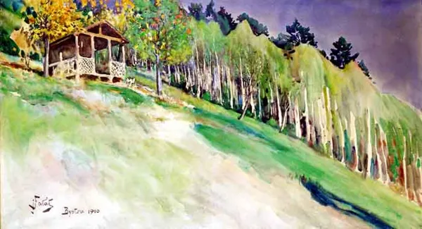 Julian Fałat, Pejzaż jesienny z jarzębiną