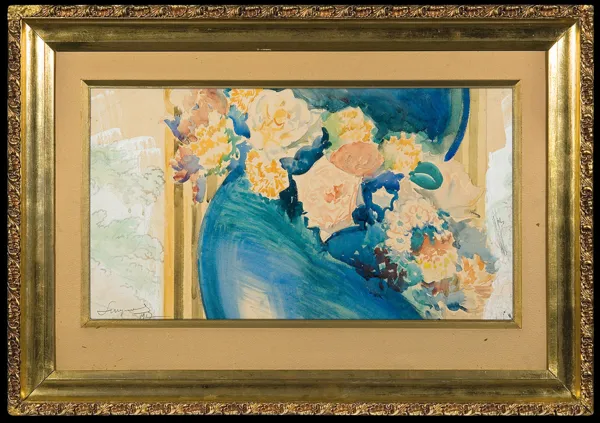 Leon Wyczółkowski, GIRLANDA KWIATÓW OPLATAJĄCA KOLUMNĘ, 1917