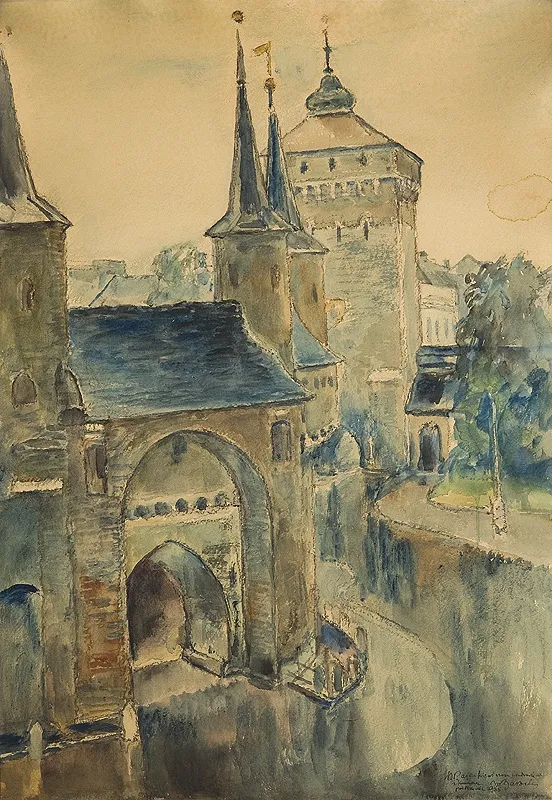 Władysław Jarocki, BARBAKAN I BRAMA FLORIAŃSKA W KRAKOWIE, 1938 