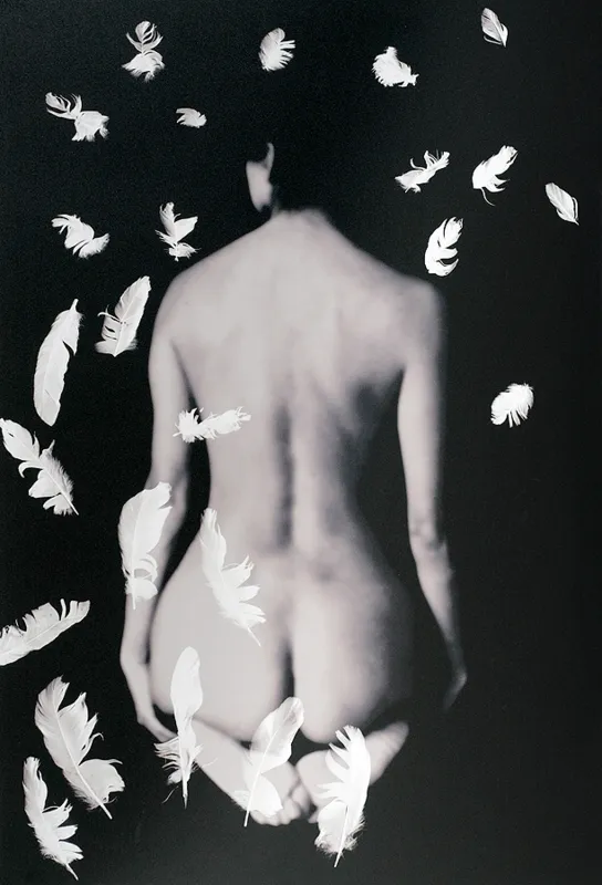 Anna  Mikke, Akt z piórkami