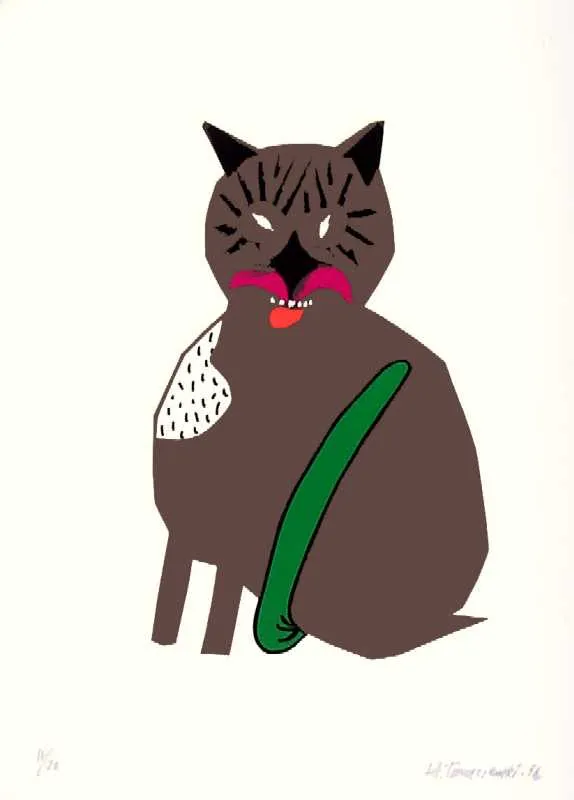 Henryk Tomaszewski,  Kot z zielonym ogonem, 1996