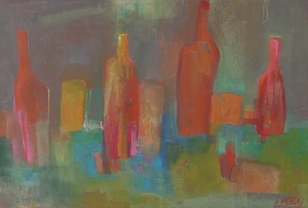 Ryszard Miłek, Martwa natura z butelkami, 1997