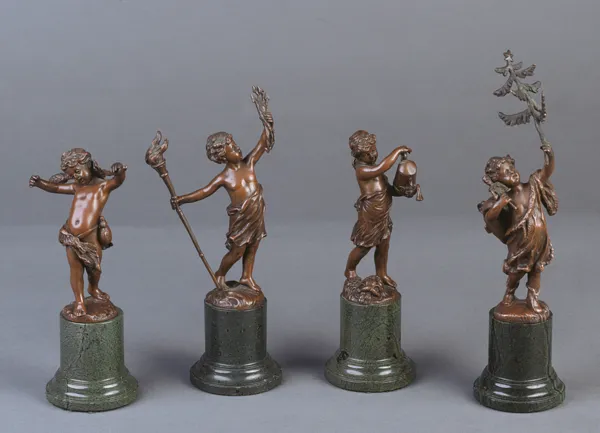 Eugene Barillot, CZTERY FIGURKI ALEGORIE PÓR ROKU, ok. 1880