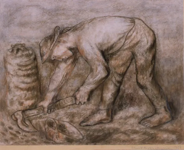 Tadeusz Kulisiewicz, Człowiek kopiący, 1938