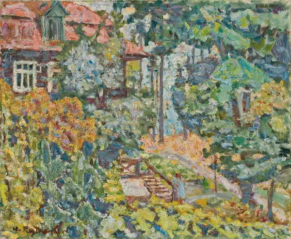 Hanna Rudzka-Cybisowa, PEJZAŻ Z WILLĄ, 1965