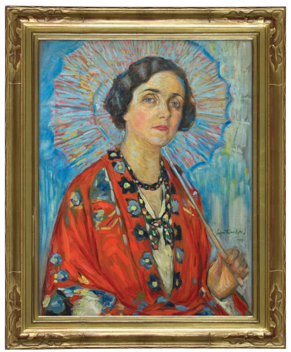 Leon Kowalski, PORTRET PANI Z PARASOLKĄ, 1933