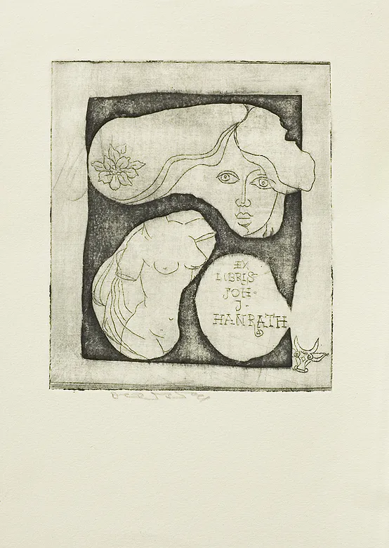 Stanisław Dawski, Ex libris Johannesa ? J. Hanratha